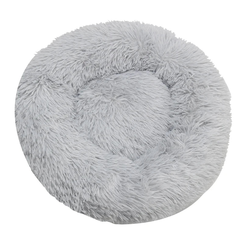 Ultra-Soft Calming Plush Pet Bed – Round, Washable Comfort Bed for Cats & Dogs