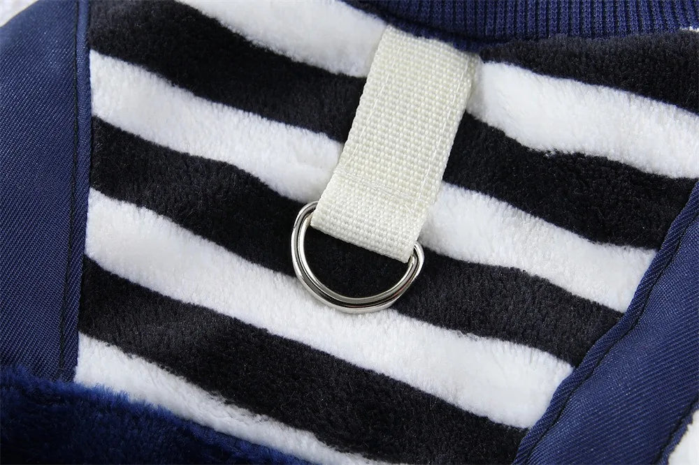 Cozy Bear Stripe Pet Jumpsuit