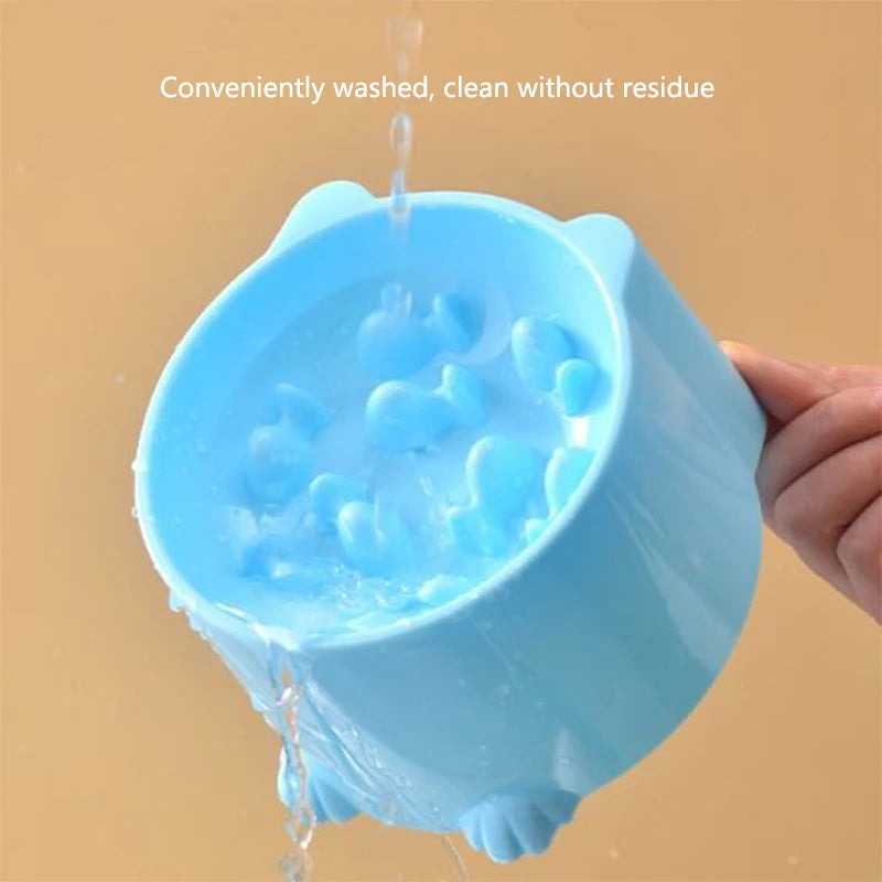 Elevated Slow-Feeding Cat Bowl (Anti-Choking & Neck-Friendly)
