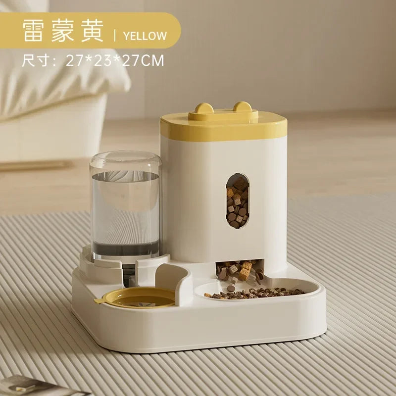 Gravity-Fed Automatic Food & Water Feeder for Cats & Dogs
