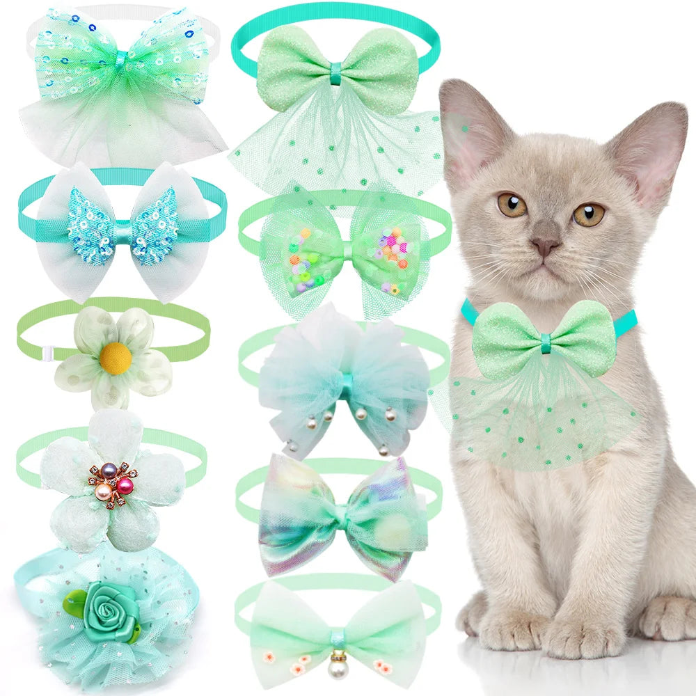 Lace Bow Collar Charms Set – 10pcs