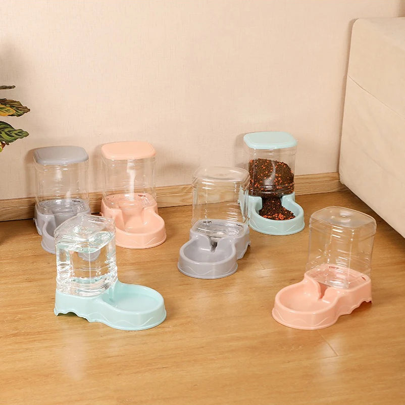Automatic Gravity Pet Feeder & Water Bowl Set