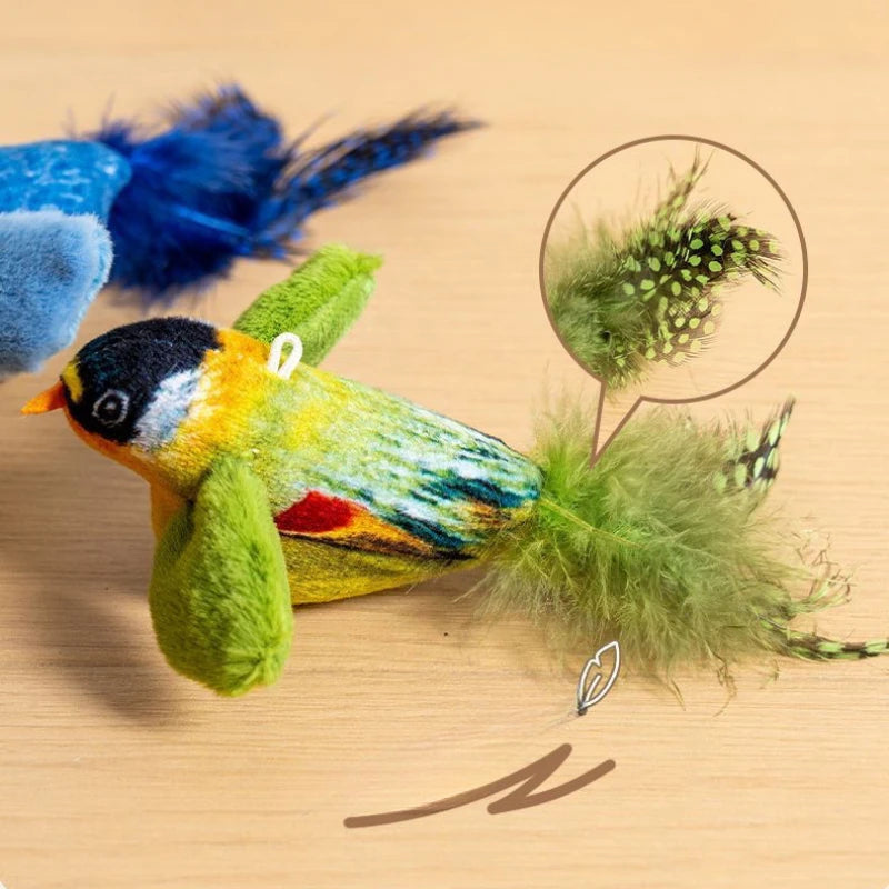 🐦🐛Chirpy Bird Interactive Cat Toy