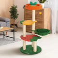Fruit World Cat Tree Tower (40.5") – Strawberry Plush Perches, Cozy Basket Hammock & Sisal Scratching Posts