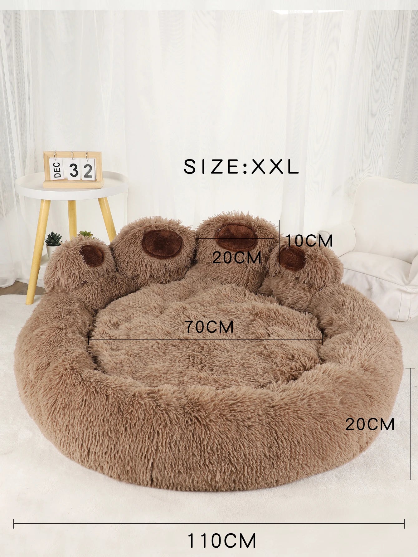 Ultra-Fluffy Calming Pet Bed – Warm Donut Nest for Dogs & Cats