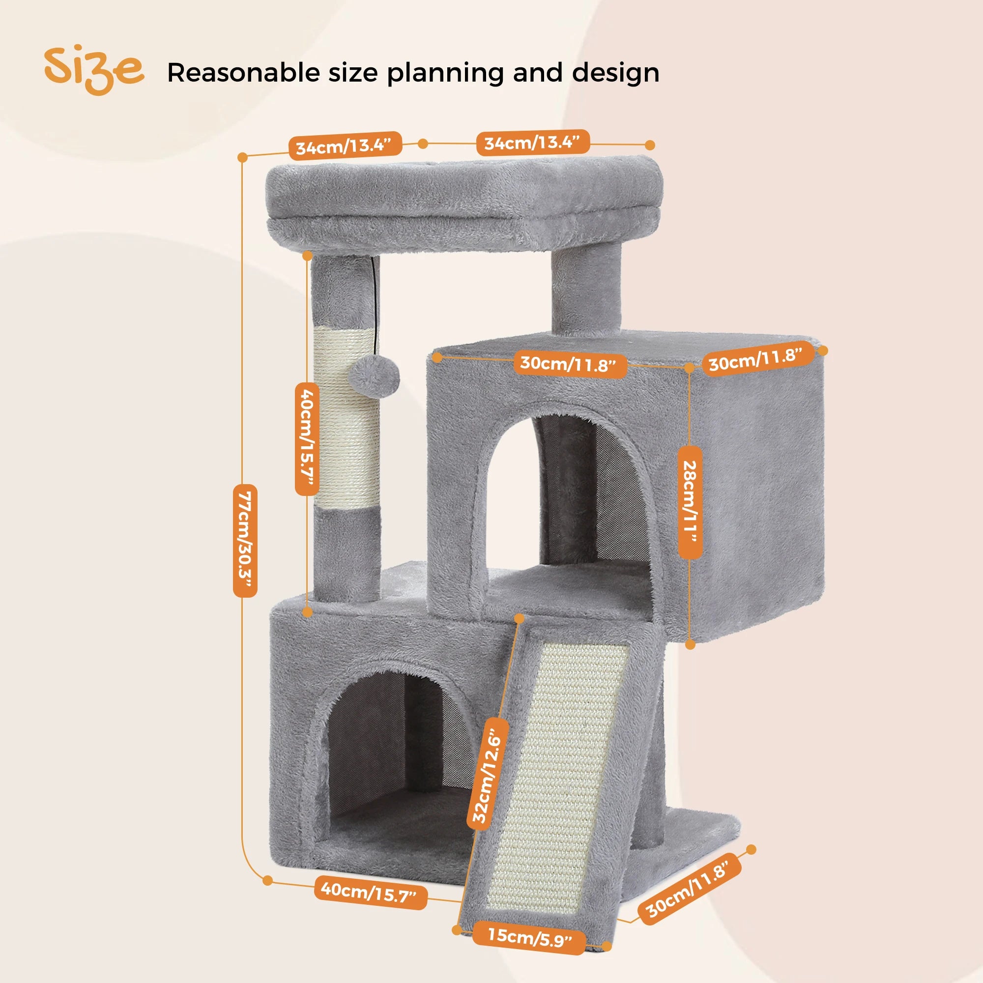 All-in-One Cozy Climbing & Resting Tower for Indoor Cats