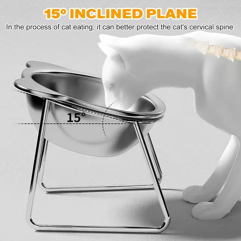 Elevated Stainless Steel Pet Bowl with Stand