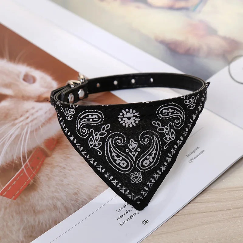 Printed Bandana Dog & Cat Collar (PU)