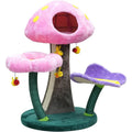 Wonderland Mushroom Cat Tree (31") – 3-Level Tower w/ Mushroom Condo, Flower Perch, Sisal Scratching Pad & Hanging Bee Toy