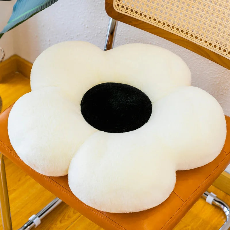 Flower Plush Pet Bed Mat – Soft Washable Cushion for Cats & Small Dogs, Cute Room Decor (30cm)