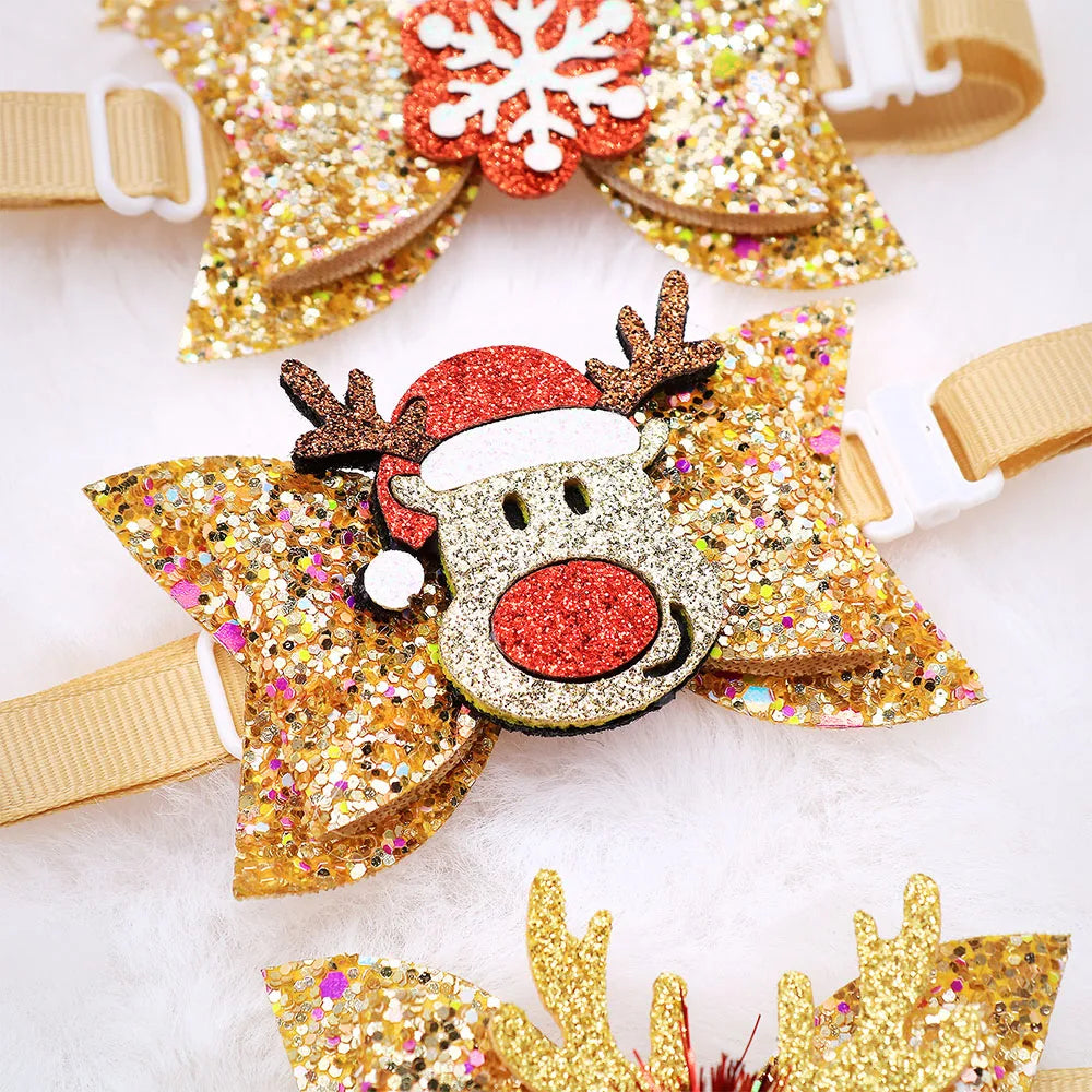Necklace for Paws: New Year Party Bowties Set (5/10PCS)