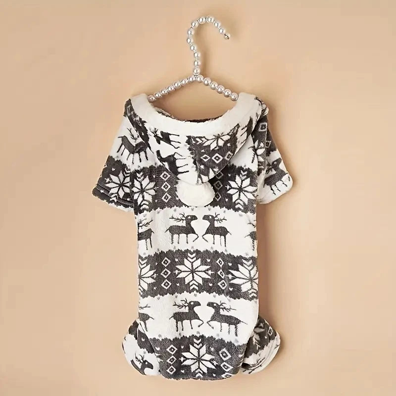 Cozy Reindeer Fleece Pet Pajamas