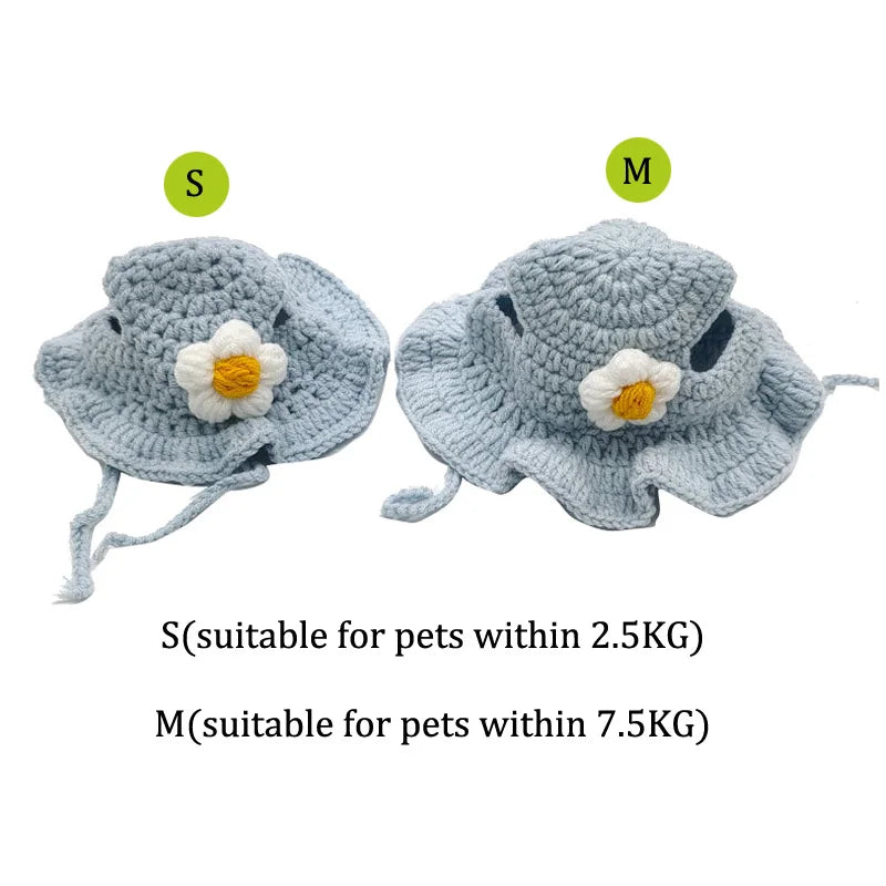 Cute Knit Cat & Dog Photo Hat (S/M)
