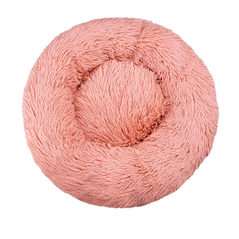 Ultra-Soft Calming Plush Pet Bed – Round, Washable Comfort Bed for Cats & Dogs