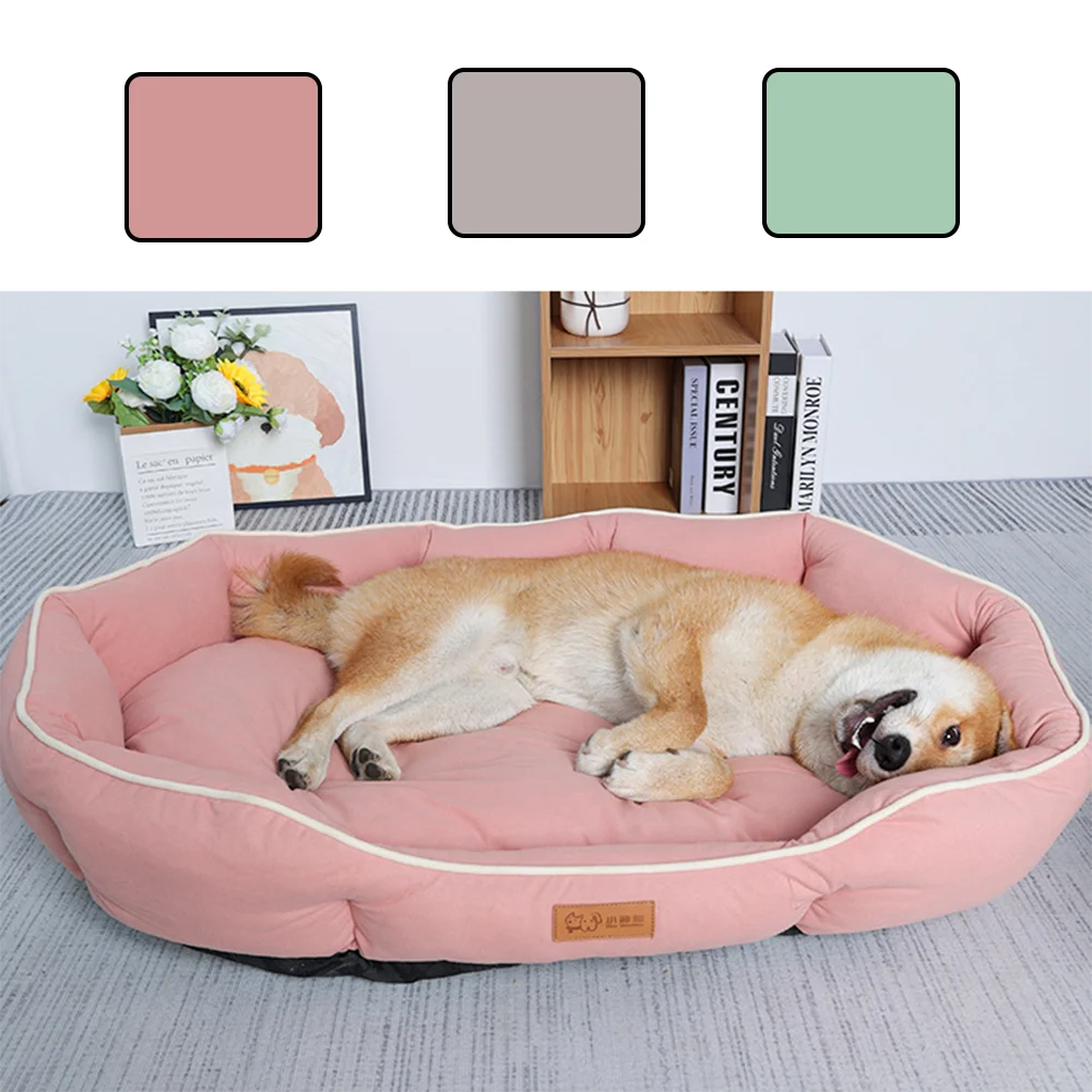 Cozy Corduroy Pet Sofa Bed – Soft Washable Nest for Dogs