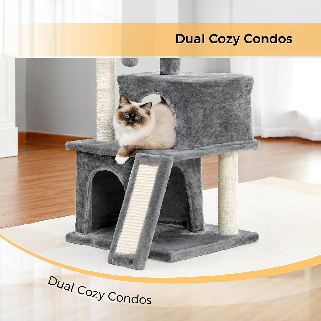 All-in-One Cozy Climbing & Resting Tower for Indoor Cats