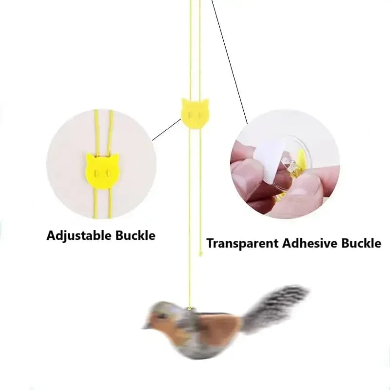 Chirpy Bird Interactive Cat Toy (Touch-Activated)