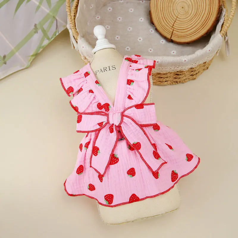 Strawberry Mesh Party Dress