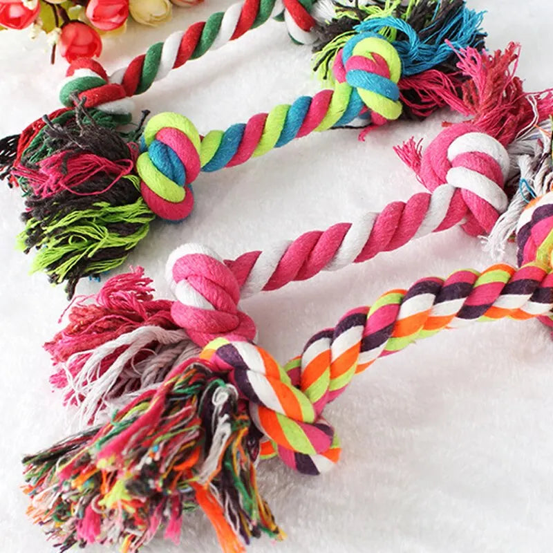 Color Knot Cotton Rope Chew
