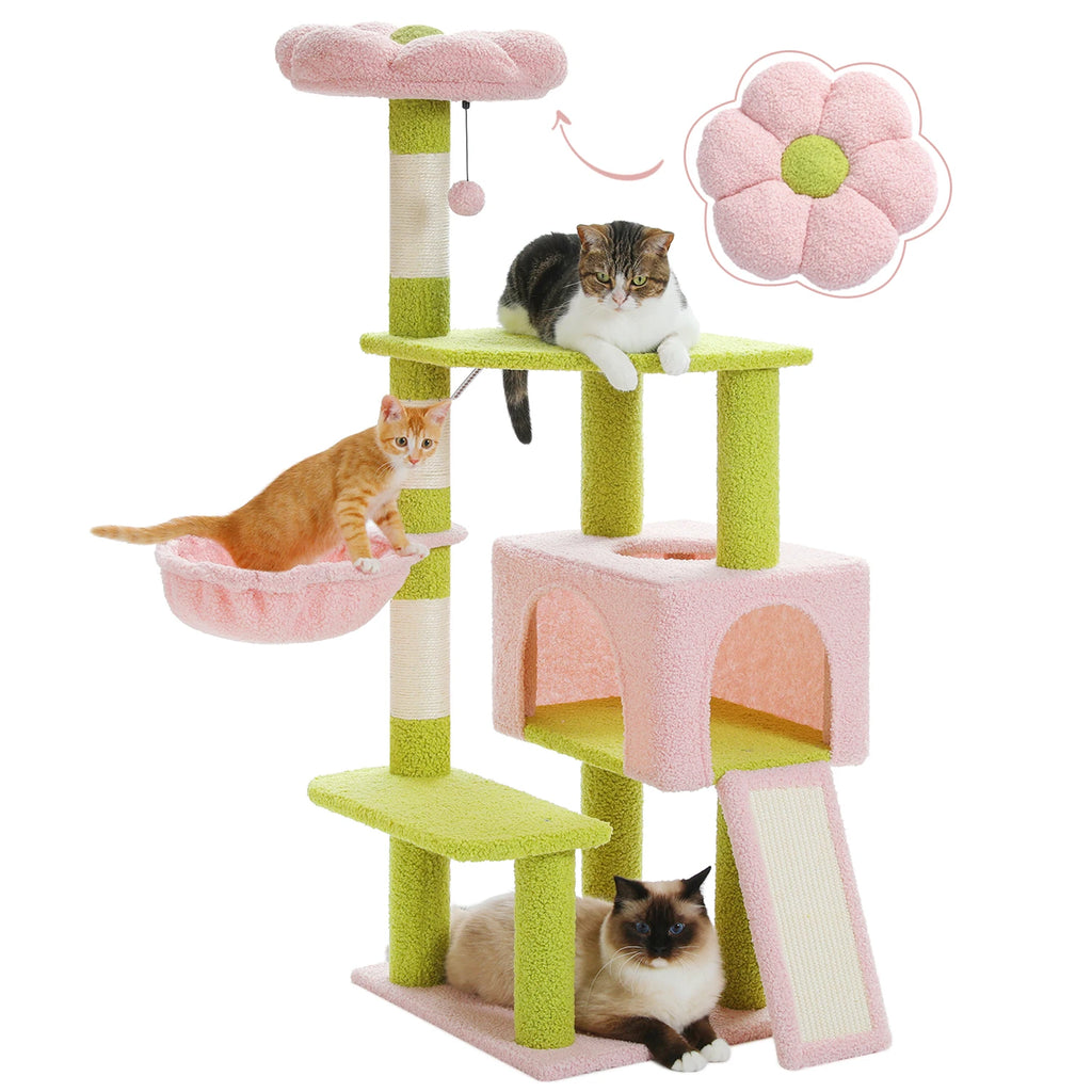 BloomNest Cat Tree (Green)