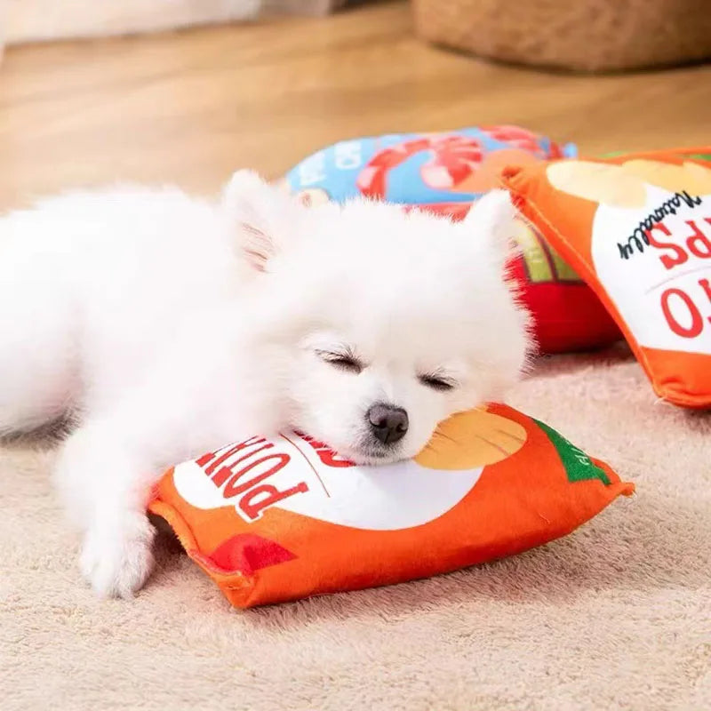 🍟Crunchy Chips Plush Dog Toy