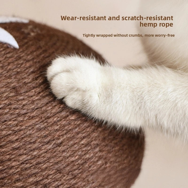 Mushroom Sisal Cat Scratching Post & Board – Vertical Scratch Pad, Durable Non-Shed Cat Scratcher