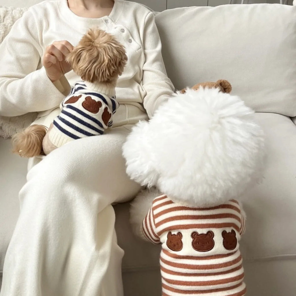 Striped Wool Dog Sweater (Autumn/Winter)