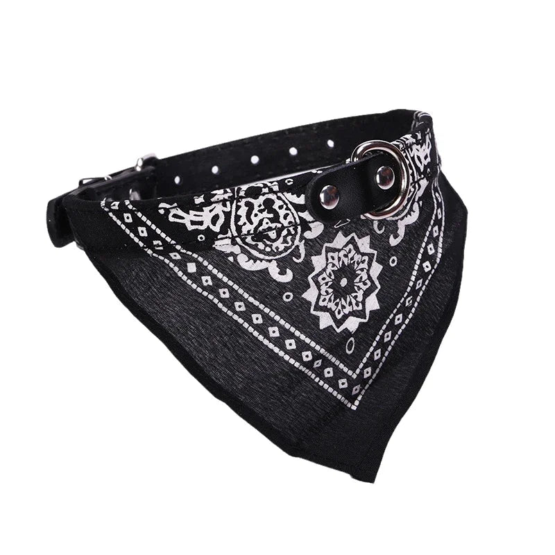 Printed Bandana Dog & Cat Collar (PU)