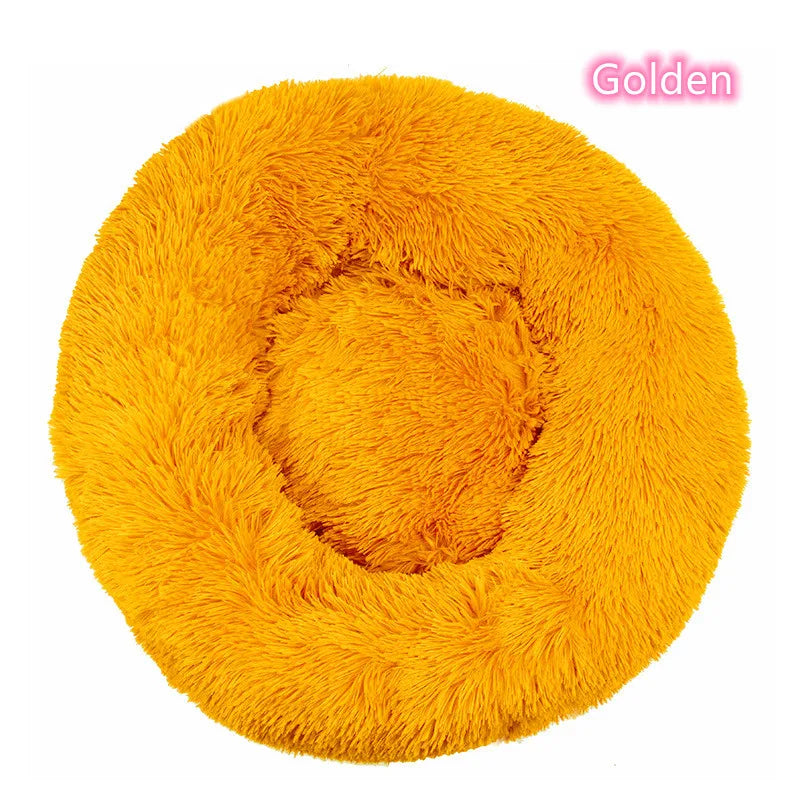 Super Soft Plush Pet Bed – Washable Calming Donut Bed for Cats & Dogs, Cozy Winter Sleeping Nest
