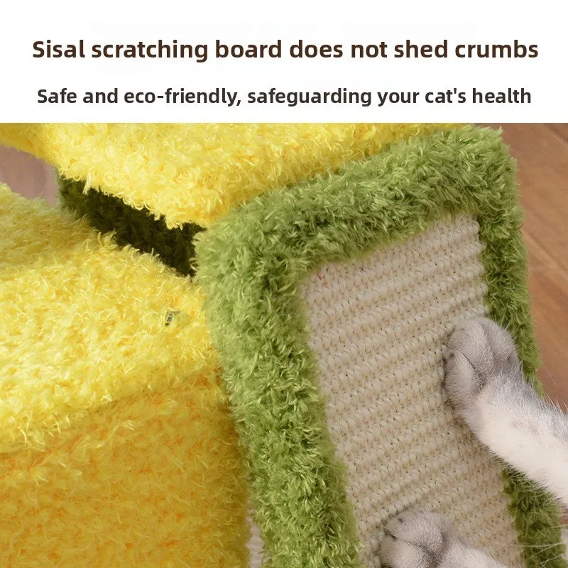 Sunflower Cat Tree Tower – Plush Velvet Cat Condo, Cozy Nest, Scratch Post & Flower Perch
