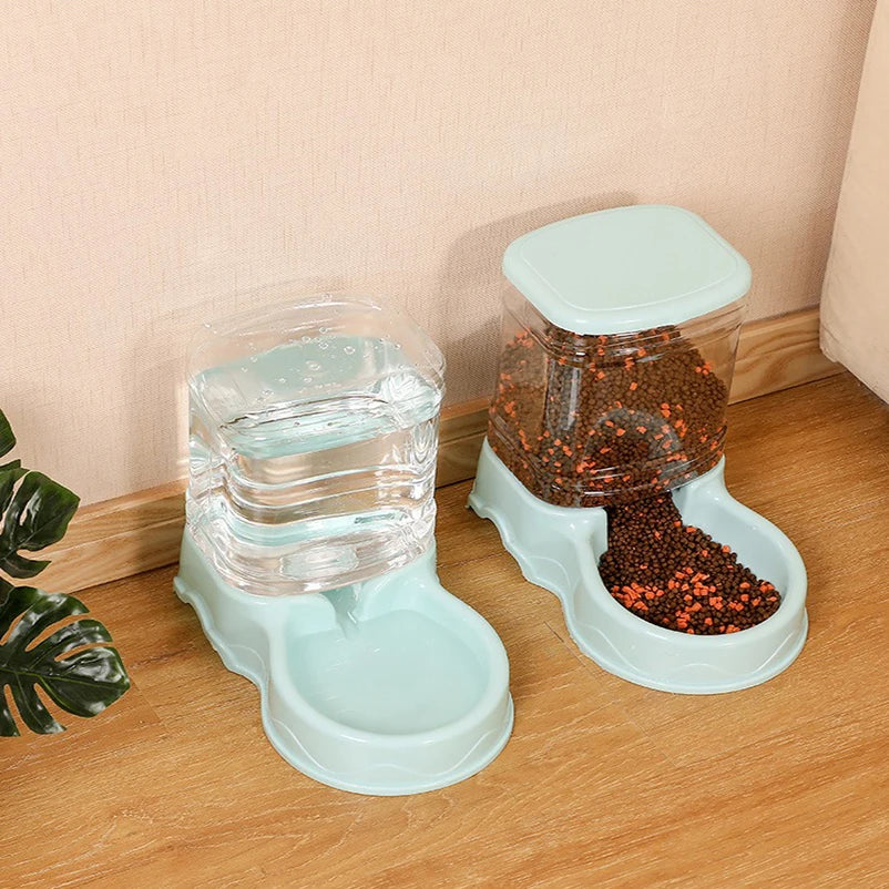 Automatic Gravity Pet Feeder & Water Bowl Set