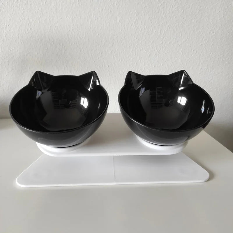 Detachable Food & Water Bowl Set for Cats & Small Dogs