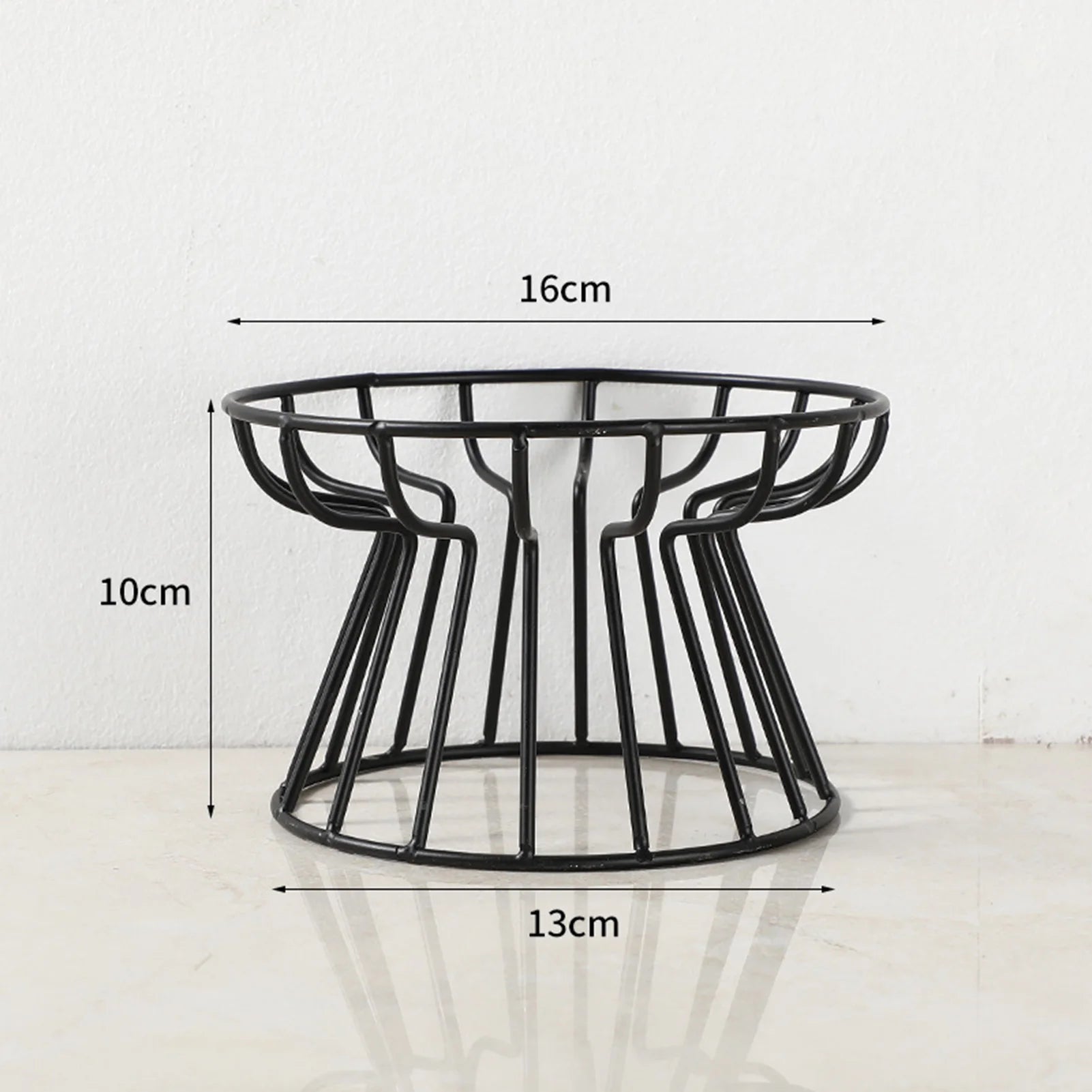 Wide Ceramic Whisker-Friendly Cat Bowl with Iron Stand
