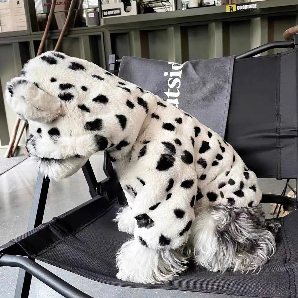 Luxe Plush Fur Dog Coat – Cozy Winter Warmth for Small & Medium Dogs