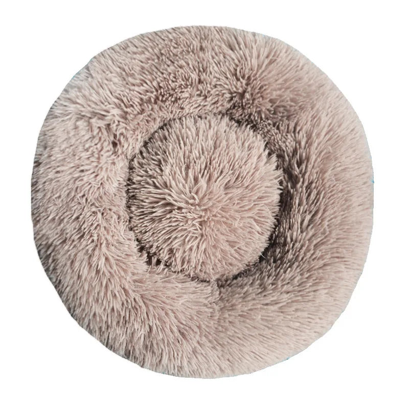 Ultra-Soft Calming Plush Pet Bed – Round, Washable Comfort Bed for Cats & Dogs