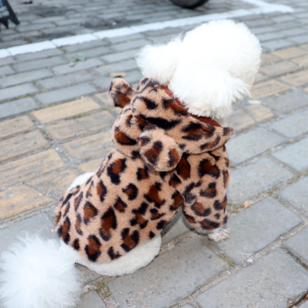 WildWarm Leopard Pet Hoodie