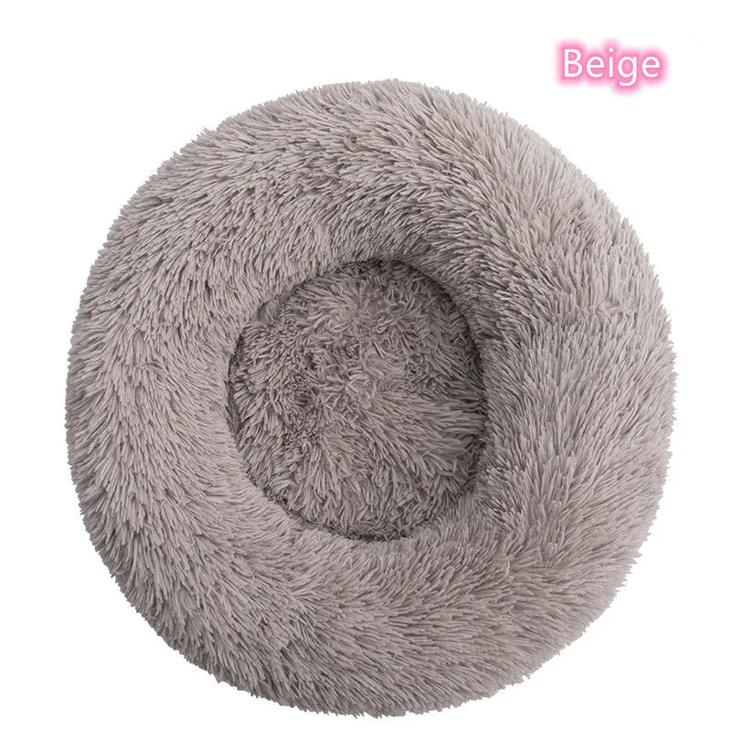 Super Soft Plush Pet Bed – Washable Calming Donut Bed for Cats & Dogs, Cozy Winter Sleeping Nest