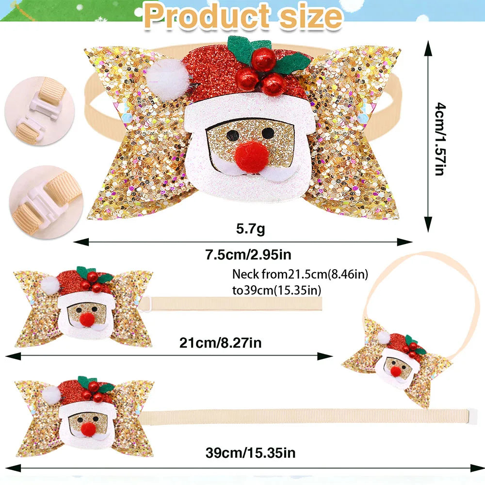 Necklace for Paws: New Year Party Bowties Set (5/10PCS)