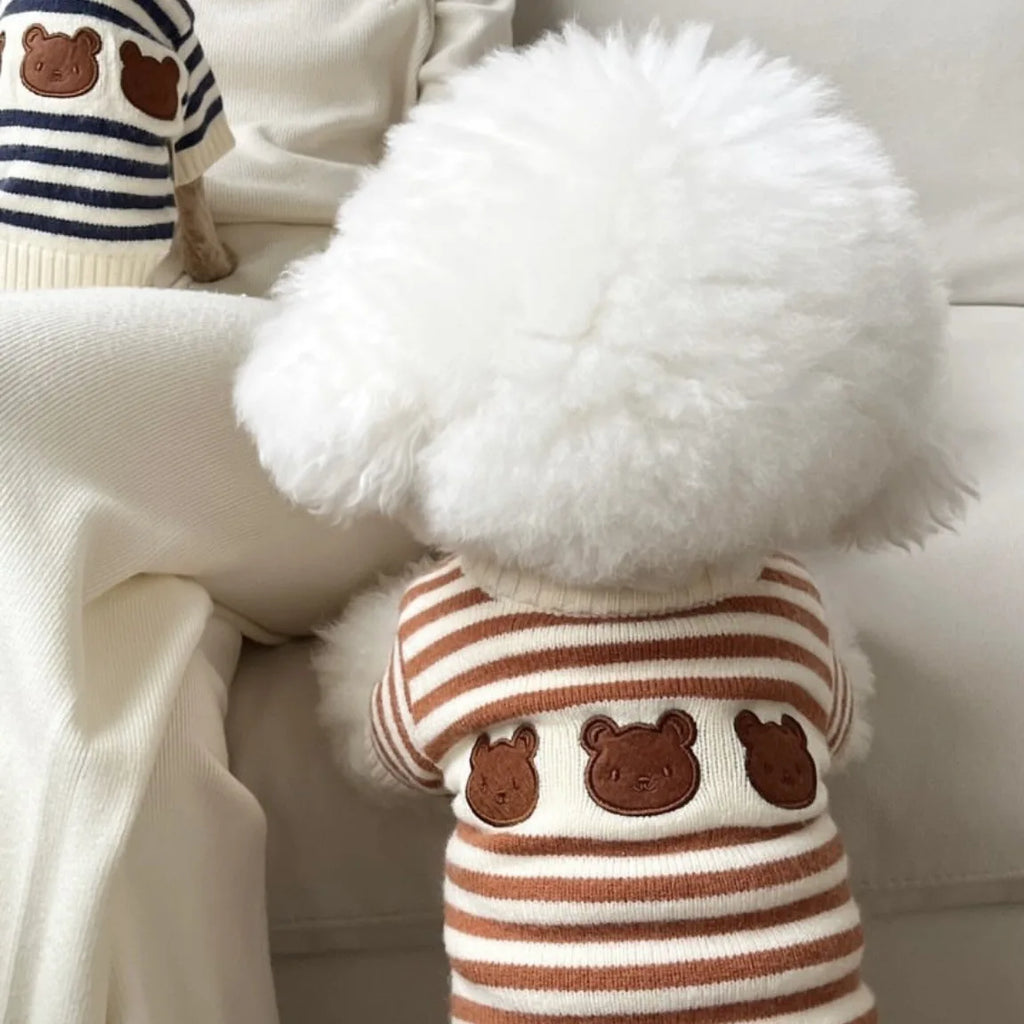Striped Wool Dog Sweater (Autumn/Winter)