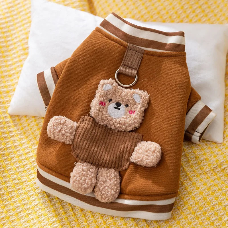 Cozy Mouse Hoodie Jumpsuit for Dogs & Cats (Warm Fleece Winter Costume for Small Pets) 🐭💛