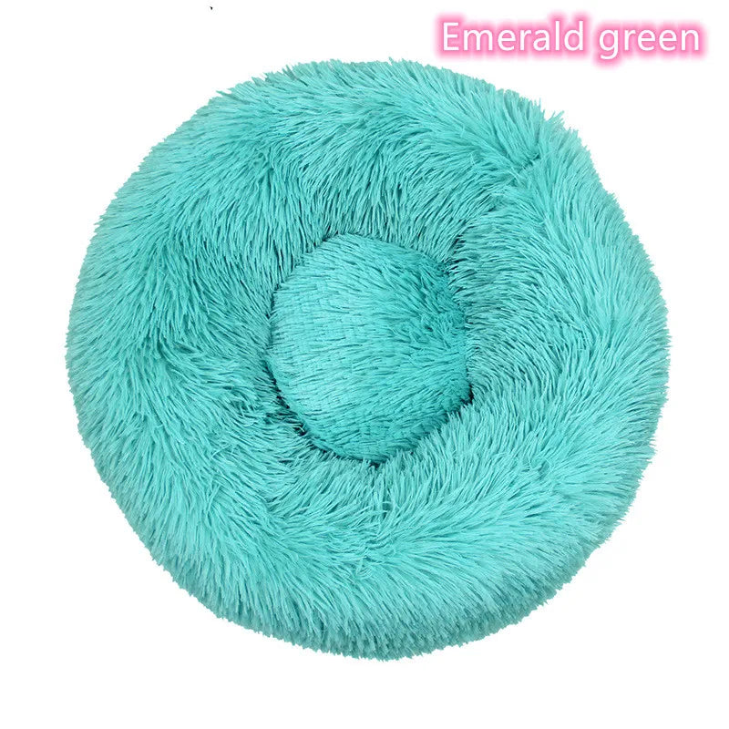 Super Soft Plush Pet Bed – Washable Calming Donut Bed for Cats & Dogs, Cozy Winter Sleeping Nest