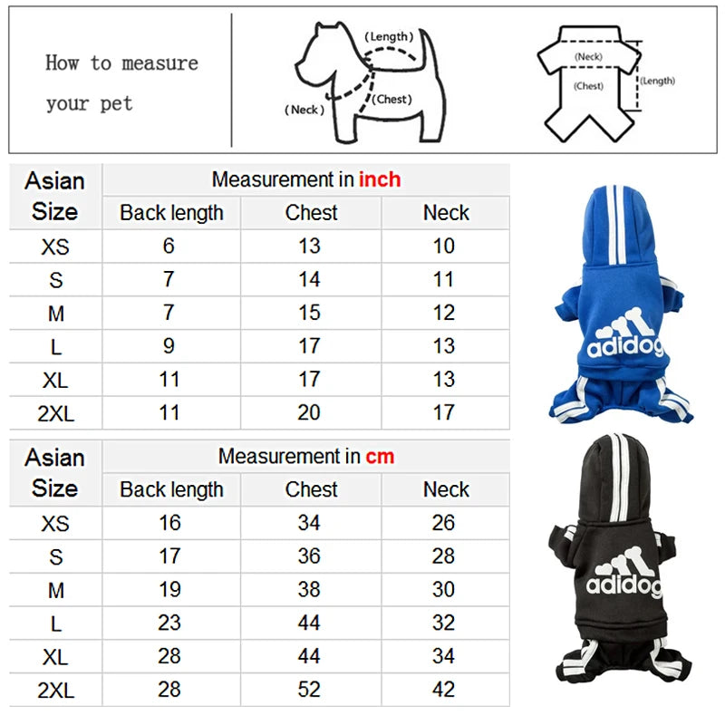 Sport Hoodie Dog Jumpsuit (4-Leg) 🐶✨