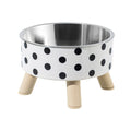 Elevated Stainless Steel Pet Bowl with Decorative Stand