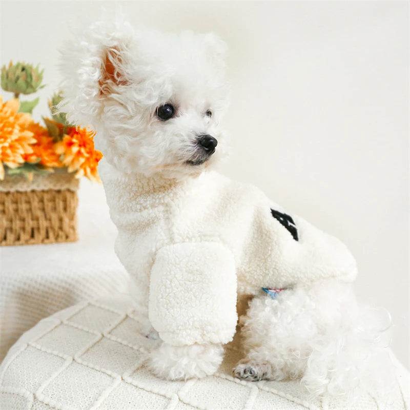 ABC Teddy Fleece Pet Pullover (Warm Half-Zip Sweater for Small Dogs & Cats) 🧸✨