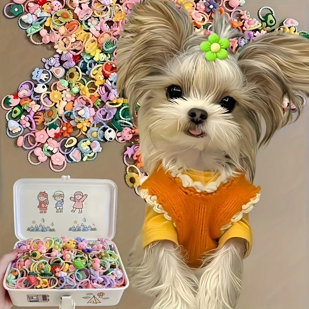 Cute Pet Hair Accessories Mix (Random Styles)