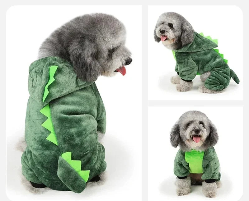Cartoon Animal Fleece Pet Jumpsuit Pajama (Dogs & Cats)