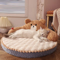 Kitty Cloud Velvet Bed Mat with Pillow Backrest (Cozy Winter Nap Pad) ☁️🐾