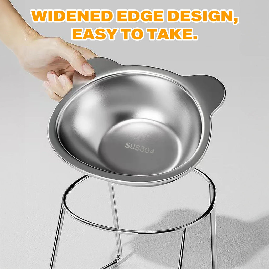 Elevated Stainless Steel Pet Bowl with Stand