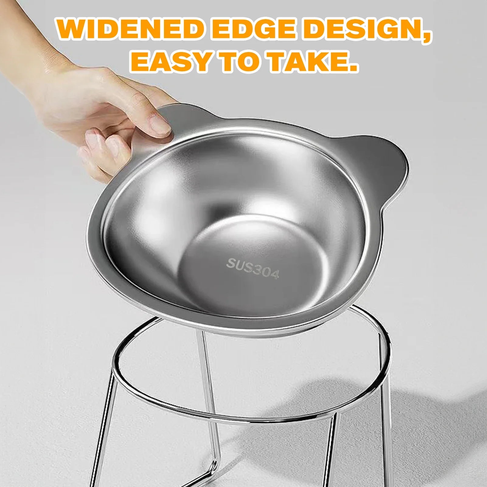 Elevated Stainless Steel Pet Bowl with Stand