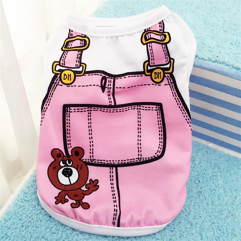 Cartoon Summer Dog Vest T-Shirt 🐶🍭